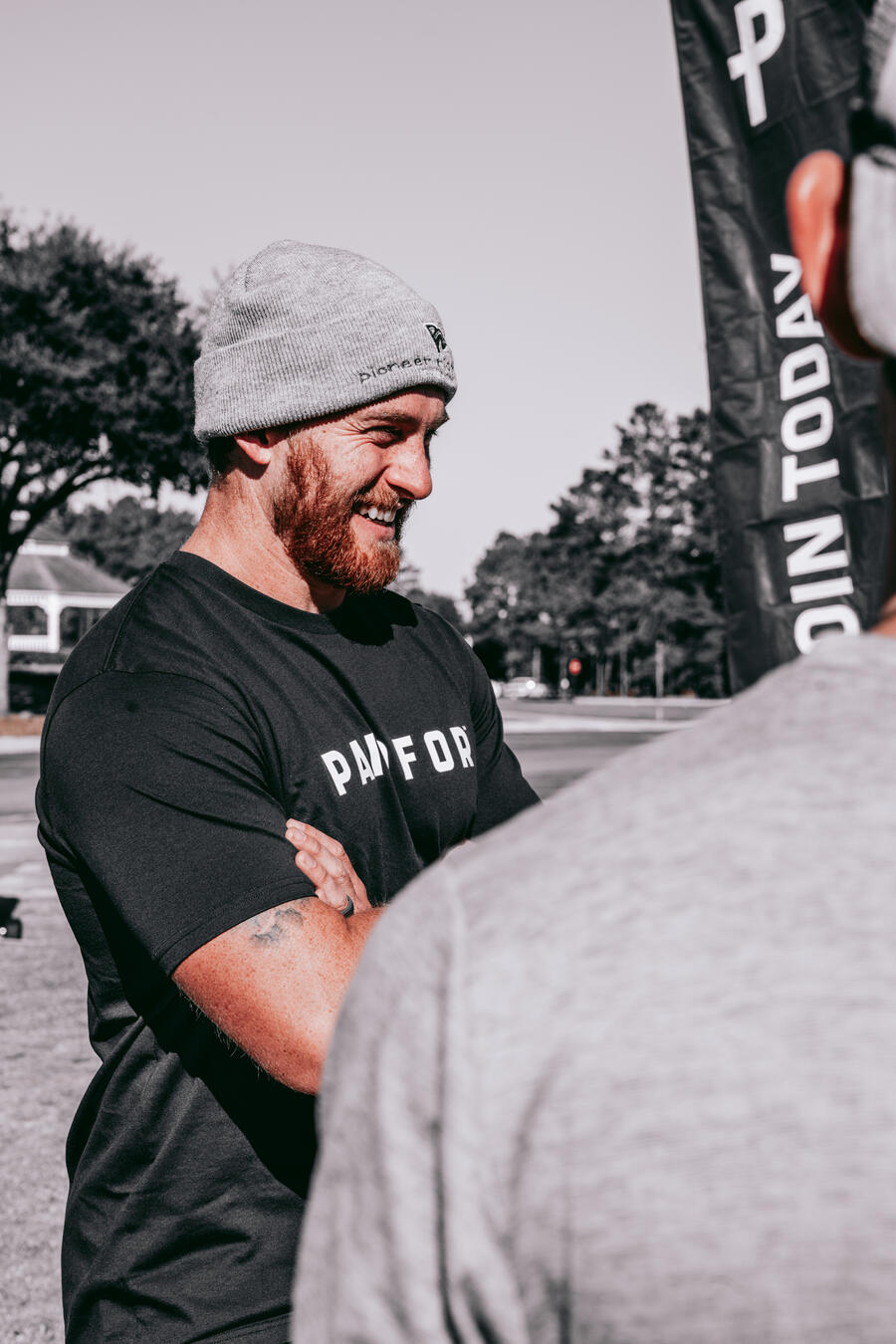 Coach Derek McMahon working with a client