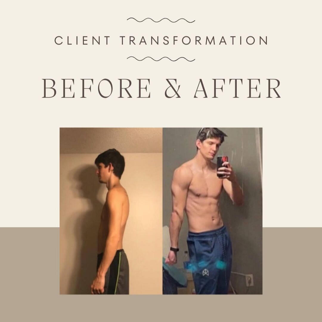 Client muscle-building transformation